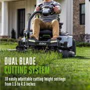 EGO POWER+ Z6 42-Inch e-STEER Battery Zero-Turn Mower ZT4215S with Steering Wheel Control