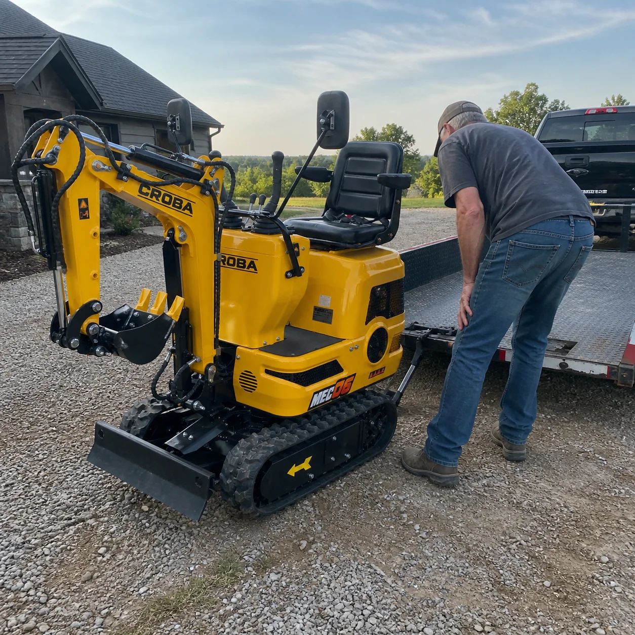 MEC06 9HP Mini Excavator – 28" Wide, 43.3" Digging Depth