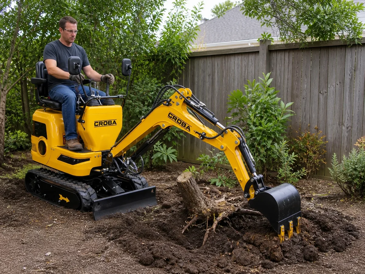 MEC06 9HP Mini Excavator – 28" Wide, 43.3" Digging Depth