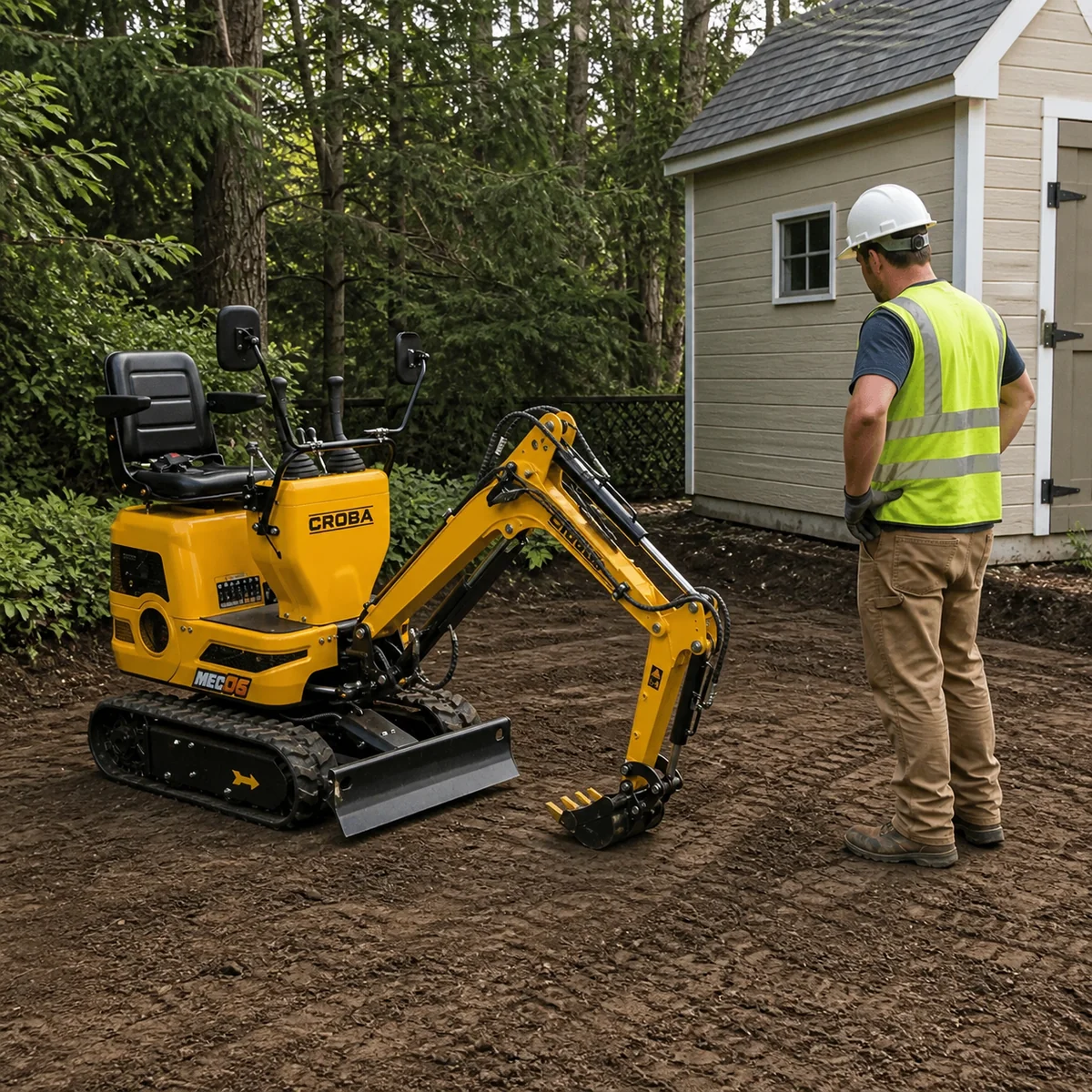 MEC06 9HP Mini Excavator – 28" Wide, 43.3" Digging Depth