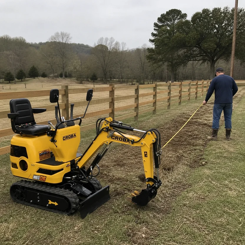 MEC06 9HP Mini Excavator – 28" Wide, 43.3" Digging Depth
