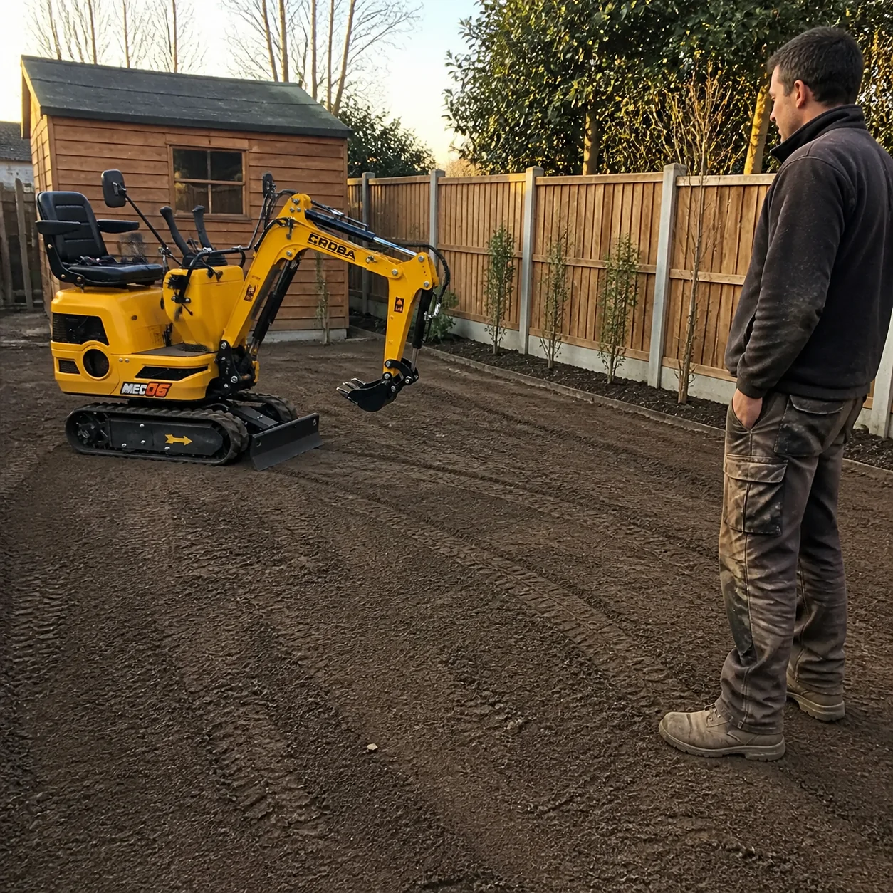 MEC06 9HP Mini Excavator – 28" Wide, 43.3" Digging Depth
